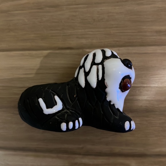 Vintage Old English Sheepdog Miniature Clay Figurine - Picture 5 of 8